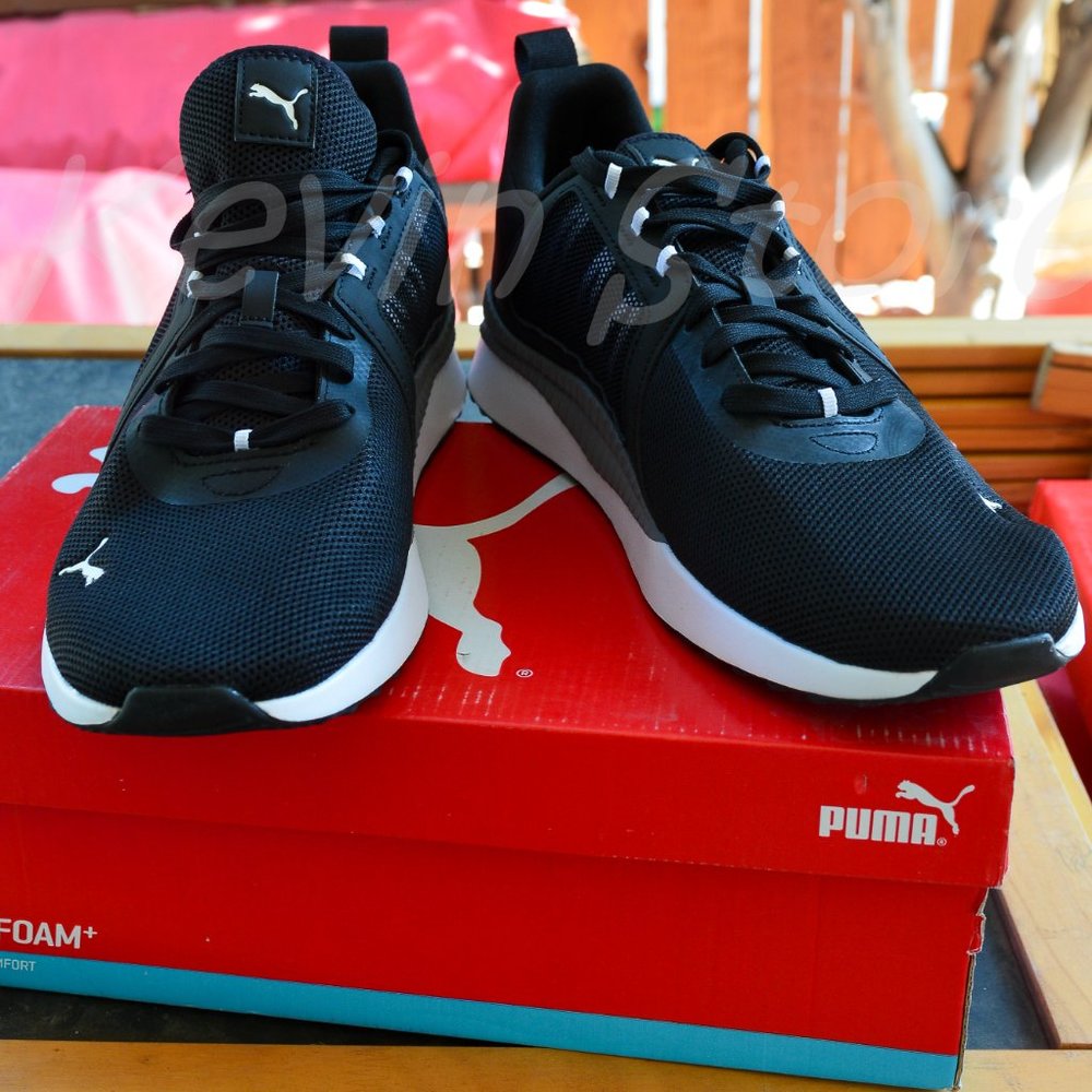 PUMA Mens Pacer Net Cage Trainers Sneakers Running Shoes Black - Picture 3 of 16